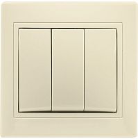 картинка выключатель SMARTBUY (SBE-01i-10-SW3-0) Венера, 3-клавишный,коричневый от магазина Tovar-RF.ru