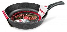 картинка НЕВА МЕТАЛЛ ПОСУДА L18128i Сковорода 28 литая Индукция Гранит н/р от магазина Tovar-RF.ru