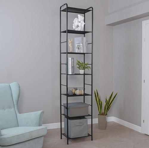 картинка Стеллаж ЗМИ Стеллаж "Валенсия 17" (Черный) СТВ17 Ч ЗМИ Стеллаж "Валенсия 17" (Черный) СТВ17 Ч от магазина Tovar-RF.ru