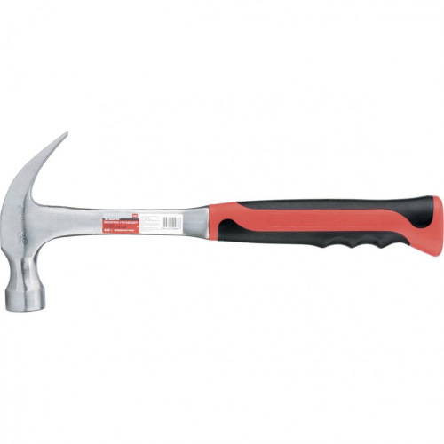 картинка MATRIX Молоток-гвоздодер, 450 г, цельнометаллический, двухкомпонентная рукоятка [10460] от магазина Tovar-RF.ru