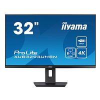 картинка lcd iiyama 31.5" xub3293uhsn-b5 {ips 3840x2160 75hz 4ms 350cd 1000:1 10bit(8bit+frc) hdmi displayport 2xusb3.0 usb-c(pd 65w) rj45 2x3w has vesa} от магазина Tovar-RF.ru