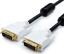 картинка кабель atcom (ат9148) dvi-dvi 2 ferite черный 24/24pin пакет 24+1(dvi-d) - 3,0 м от магазина Tovar-RF.ru