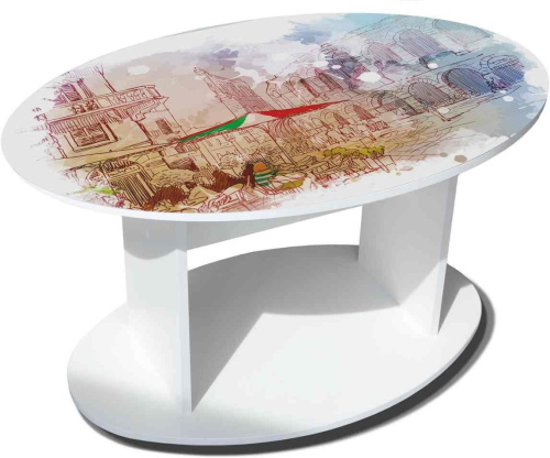 картинка Стол журнальный БИТЕЛ СЖ Верона Белый В3 БИТЕЛ СЖ Верона Белый В3 от магазина Tovar-RF.ru