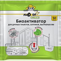 картинка Биоактиватор для дачных туалетов и септиков NADZOR Биоактиватор для дачных туалетов и септиков, 50 гр., в порошке, универсальный, Garden BIOWC4 от магазина Tovar-RF.ru