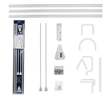 картинка Карниз в ванную GFMARK 100011 Карниз в ванную угловой - универсальный белый с гибкой перекладиной от магазина Tovar-RF.ru