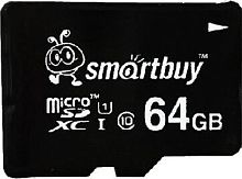 картинка карта памяти smartbuy (sb64gbsdcl10-00) microsdxc 64gb class10 uhs-1 от магазина Tovar-RF.ru