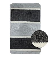 картинка Коврики для ванной САНАКС 00211 SILVER Коврик в ванную двойной ЧЁРНЫЙ 60х100+50х60 см 100% полиэстер от магазина Tovar-RF.ru