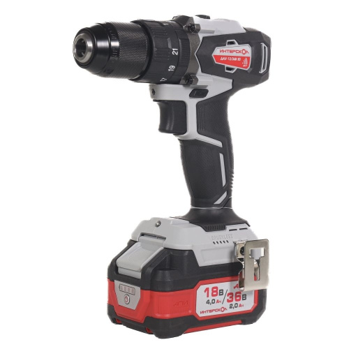 картинка Интерскол ДАУ-13/36В 50 бесщеточная ударн. аккум. дрель-шуруп. Li-ion АПИ [850.2.2.70] { кейс, 2 аккум. 2,0Ач, ЗУ }  от магазина Tovar-RF.ru