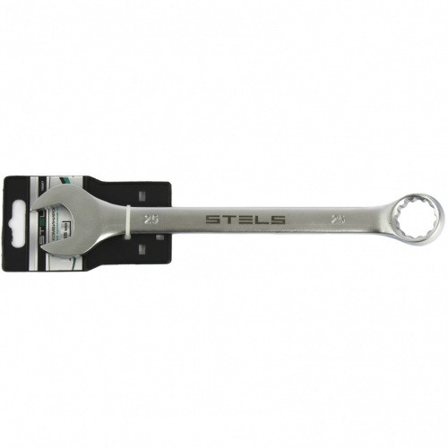 картинка Ключ комбинированный, 25 мм, CrV, матовый хром Stels от магазина Tovar-RF.ru фото 2