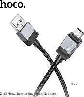 картинка кабель hoco (6942007646789) x110m для micro usb , 1 м, black от магазина Tovar-RF.ru