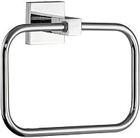 картинка GFMARK 84147 Держатель для полотенца кольцо, прямоугольный, на квадратном основании, цвет ХРОМ от магазина Tovar-RF.ru