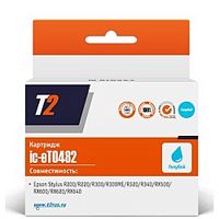 картинка t2 c13t048240 (ic-et0482) картридж  для  epson stylus photo r200/r300/rx500/rx600, голубой, с чипом от магазина Tovar-RF.ru