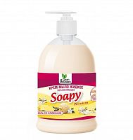 картинка Жидкое мыло CLEAN&GREEN CG8111 Крем-мыло жидкое "Soapy" ваниль со сливками увлажняющее с дозатором 500 мл. от магазина Tovar-RF.ru