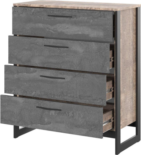 картинка Комод НК-МЕБЕЛЬ HUGO комод Т-2(N) Дуб Гранж/Железный камень 72507330 НК-МЕБЕЛЬ HUGO комод Т-2(N) Дуб Гранж/Железный камень 72507330 от магазина Tovar-RF.ru