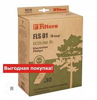 картинка filtero fls 01 (s-bag) (10+фильтр) ecoline xl, бумажные пылесборники от магазина Tovar-RF.ru