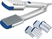 картинка прибор для укладки волос kelli kl-1204 (щипцы-гофре) бел.с голубым от магазина Tovar-RF.ru