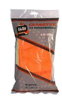 картинка салфетка для автомобиля li-sa из микрофибры в наборе (10 шт-25х25см) 44430 от магазина Tovar-RF.ru