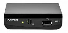 картинка приставка цифровая harper hdt2-1030 dvb-t2/mstar/ультра компактный 90 мм от магазина Tovar-RF.ru