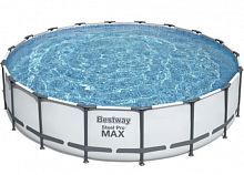 картинка бассейн каркасный bestway бассейн каркасный steel pro max, 549 х 122 см, фильтр-насос, лестница, тент, 56462от магазина Tovar-RF.ru