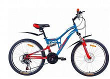картинка велосипед pioneer forsage 24"/14" blue-red-whiteот магазина Tovar-RF.ru