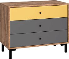 картинка Модульная мебель МЕБЕЛЬ-КОМПЛЕКС JAM Комод 3Я Дуб крафт табачный/Серый шифер/Сэнд МЕБЕЛЬ-КОМПЛЕКС JAM Комод 3Я Дуб крафт табачный/Серый шифер/Сэнд от магазина Tovar-RF.ru