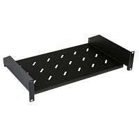 картинка hyperline tal3-2u-300-ral9005 полка угловая с перфорацией 19", 2u, ширина 440 мм, глубина 300 мм, цвет черный (ral 9005) от магазина Tovar-RF.ru