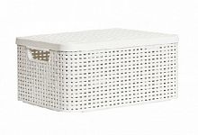 картинка Система хранения вещей CURVER 03618-885 Корзина с крышкой RATTAN STYLE BOX M кремовая (2) от магазина Tovar-RF.ru