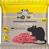 картинка Зерновая приманка от мышей и крыс NADZOR Зерновая приманка от мышей и крыс, 100г, NASA367 от магазина Tovar-RF.ru