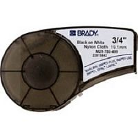 картинка brady brd110895 лента принтерная для кабеля, провода, патч-панелей, 19.05мм x 4.87м, нейлон, черный на белом, m21-750-499 от магазина Tovar-RF.ru