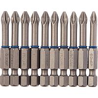 картинка Биты ЗУБР "ЭКСПЕРТ" торсионные кованые, обточенные, хромомолибденовая сталь, тип хвостовика E 1/4", PH2, 50мм, 10шт [26011-2-50-10] от магазина Tovar-RF.ru