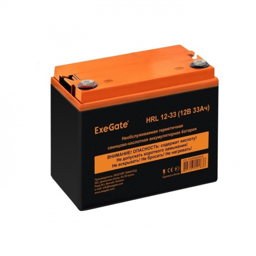 картинка exegate ex285664rus аккумуляторная батарея exegate hrl 12-33 (12v 33ah, под болт м6) от магазина Tovar-RF.ru