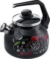 картинка Чайник APPETITE 4с209я Gazpacho эмал 3,0л со свистком от магазина Tovar-RF.ru