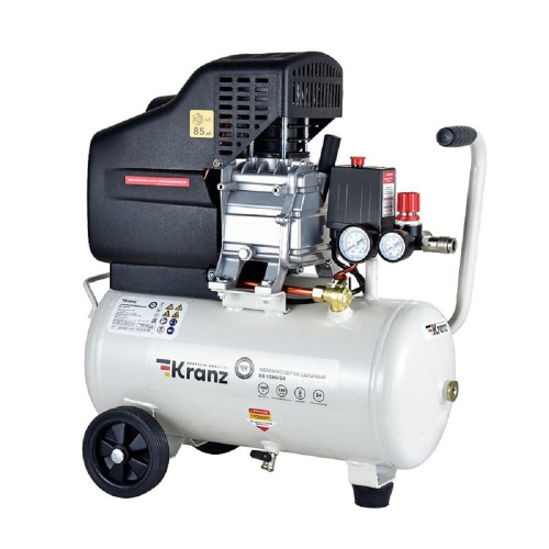 картинка Kranz (KR-16-1151) Компрессор воздушный KR-1500/24, 1500Вт, 230 л/мин, 24л от магазина Tovar-RF.ru