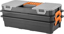 картинка Органайзер BLOCKER BR396110026 Expert 16" с двумя лотками серо-свинцовый/оранжевый от магазина Tovar-RF.ru