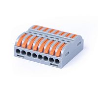 картинка Cabeus MX223-8 Клемма соединительная универсальная проходная 8 полюсов с рычагом 0,08-2,5/4,0 (1шт) от магазина Tovar-RF.ru