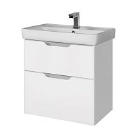 картинка Тумба Q, 55 см, подвесная, 2 ящика, белый глянец от магазина Tovar-RF.ru