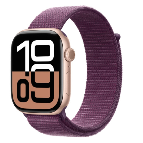 картинка apple watch series 10 46mm rose gold aluminium case with plum sport loop (mwwv3lw/a) магазин Tovar-RF.ru являющийся официальным дистрибьютором в России картинка apple watch series 10 46mm rose gold aluminium case with plum sport loop (mwwv3lw/a) от магазина Tovar-RF.ru