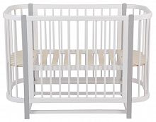 картинка кроватка polini кроватка детская polini kids simple 350, белый-серый (1кор) от магазина Tovar-RF.ru