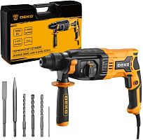 картинка Перфоратор сетевой DEKO ZKH950 в кейсе с набором из 5 буров SDS+, 1050 Вт 083-1005 от магазина Tovar-RF.ru