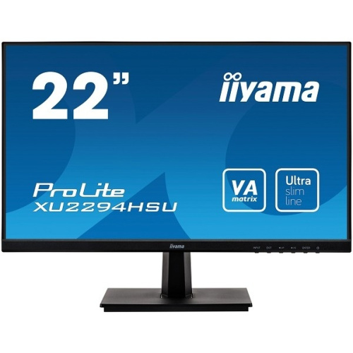 картинка iiyama 21.5" xu2294hsu-b1 черный {va 1920x1080 75hz 4ms 178/178 250cd 3000:1 8bit(6bit+frc) d-sub hdmi1.4 displayport1.2 flickerfree 2xusb2.0 2x1w vesa} от магазина Tovar-RF.ru