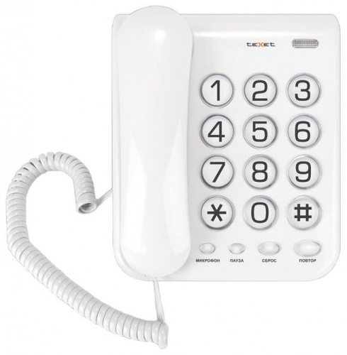 картинка телефон проводной texet tx-262 светло-серый от магазина Tovar-RF.ru