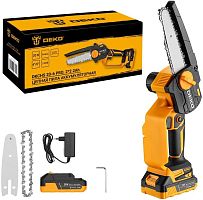 картинка Пила цепная аккумуляторная DEKO DKCHS 20-6 PRO, 4" и 6", 20В, 2x2.2Ач, 2 шины и 2 цепи 083-2011 от магазина Tovar-RF.ru