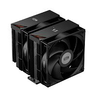 картинка кулер для процессора/ pccooler rt620 digital bk (250w, 4-pin pwm, led temp., 157mm, , 6x6mm, 2x120mm, 73.32cfm, 34.9dba, 2200rpm, s: 1851/1700/1200/115x, am5/am4, black) от магазина Tovar-RF.ru