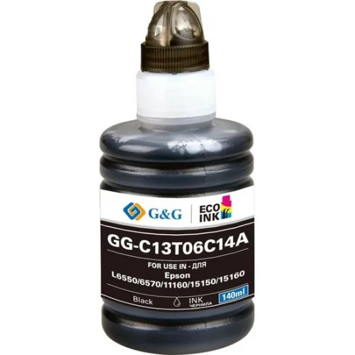 картинка чернила g&g gg-c13t06c14a №112 черный 140мл для epson l6550/6570/11160/15150/15160 магазин Tovar-RF.ru являющийся официальным дистрибьютором в России картинка чернила g&g gg-c13t06c14a №112 черный 140мл для epson l6550/6570/11160/15150/15160 от магазина Tovar-RF.ru