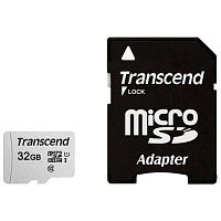 картинка micro securedigital 32gb transcend ts32gusd300s-a  microsdhc class 10 uhs-i, sd adapter  от магазина Tovar-RF.ru