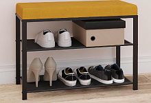 картинка Банкетка ЗМИ Банкетка "Торонто 23S" (TORONTO 23S banquet&shoes) цвет каркаса черный, цвет сиденья горчичный БТ23СЧГ ЗМИ Банкетка Торонто 23S (TORONTO 23S banquet&shoes) цвет каркаса черный, цвет сиденья горчичный БТ23СЧГ от магазина Tovar-RF.ru