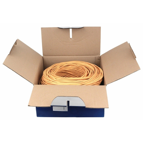 картинка skynet кабель light utp нг-lszh 4x2x0,46, низкое дымовыделение, нулевое содержание галогенов, медный, fluke test, кат.5e, однож., 305 м, box, оранжевый [csl-utp-lszh-4-cu] от магазина Tovar-RF.ru