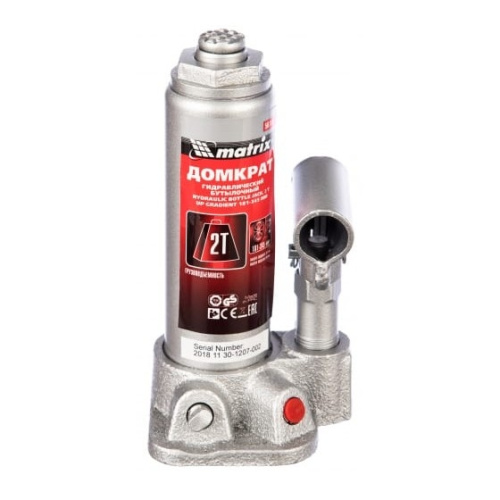 картинка matrix домкрат гидравлический бутылочный, 2 т, h подъема 181–345 мм [50715] от магазина Tovar-RF.ru