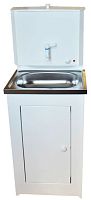картинка Умывальник ВИХРЬ 74/4/6 Умывальник дачный КОМФОРТ, с подогревом, нержавеющая мойка, цвет белый от магазина Tovar-RF.ru