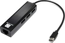 картинка переходник-адаптер 5bites ua3c-45-09bk usb3.1 / 3*usb2.0 / rj45 100mb / black от магазина Tovar-RF.ru
